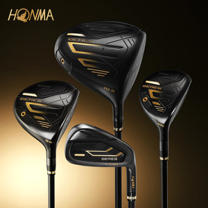 [Exclusif E-commerce] HONMA Nouveau BERE 09 Noir et Or Ensemble de clubs de golf pour hommes Sac à roulettes Fabriqué en Chine Cuir synthétique en microfibre - Product Image 2