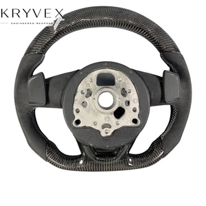 พวงมาลัยหุ้มพวงมาลัยแบบเย็บด้วยมือทำจากหนังและคาร์บอนไฟเบอร์หุ้ม RS3 RS4 S4 <span class=keywords><strong>B9</strong></span> RS3รถ Audi - Product Image 4