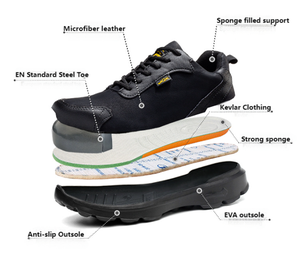Scarpe da <span class=keywords><strong>Lavoro</strong></span> Ultraleggere e Comode per Uomo, Suola Morbida in EVA, Puntale in Acciaio, Antiurto, Impermeabili, Scarpe <span class=keywords><strong>di</strong></span> Sicurezza per Protezione sul <span class=keywords><strong>Lavoro</strong></span> - Product Image 3