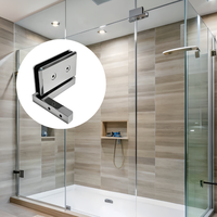 Pince de fixation moderne en acier inoxydable et laiton pour porte de douche murale de villa, quincaillerie de balustrade en verre pour cabine de douche, installation facile