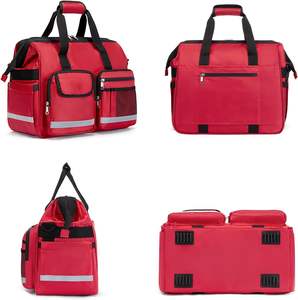 Sac de premiers secours à bandoulière imperméable à l'eau, broderie nationale, médecin, soins à domicile, infirmière, traumatisme, rouge, EMS, sac de sport d'urgence - Product Image 2