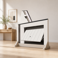 Porte de garage à ouverture automatique monobloc, moderne, coupe-vent, en acier, isolée thermiquement, ouverture électrique, couleur RAL personnalisée, CE