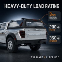 Capot de benne rigide en aluminium XINYI pour camionnettes 4x4, compatible avec Ford F-150 (5,5 pi et 6,5 pi), Toyota Tacoma, Ram 1500 – Coque de camping