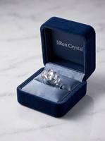 Bague spirale en cristal blanc et strass n° 5 No. 6 styles tendance d'origine brésilienne