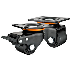 2 2,5 3 4 5 Schwerlast-Niedrigprofil-Nylonrollen, Rollenlager mit Lochabstand 83*60mm, Standardhalterung für Handwagen - Product Image 2