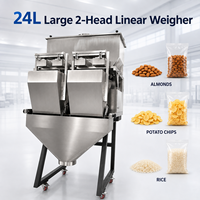 Peseuse linéaire automatique à 2 têtes de grande capacité (24 L) pour amandes, chips et riz