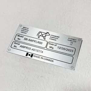 Custom Anodized Aluminum Serial Number Plates