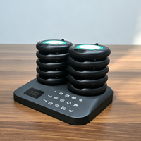 Kablosuz Garson Çağırma Sistemi Su Geçirmez 433Mhz Restoran Zil Cihazı 200m Titreşimli Coaster Çağrı Cihazı Hastane CE/FCC Sertifikalı 1 Yıl Garantili