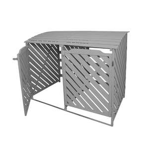 Outdoor wood furniture outdoor storage bins with lid wooden heavy duty box trash bin with cover
