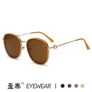 Yingtai Eyewear Pink <b>Round</b> <b>Frame</b> Sunglasses UV400 Women's Fashion Sunshades - Product Image 4