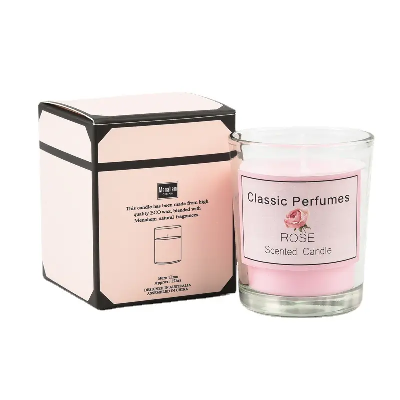 Wholesale Custom Cheap Price Natural Christmas Widely Used Clear Soy Wax Glass Jar Scented Candle