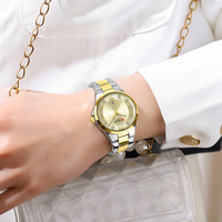 Montre CURREN 9107 pour femme, sport et affaires, à quartz, cadran romain, diamants, étanche, lumineuse, bracelet en alliage d'acier inoxydable