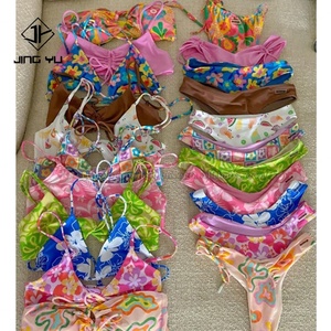 Traje de Baño de Venta Caliente, Nuevo Diseño, Fabricantes de Ropa con Estampado, Traje de Baño Personalizado para Mujer, Bikini con Estampado Floral Brillante, Trajes de Baño Sexys - Product Image 2