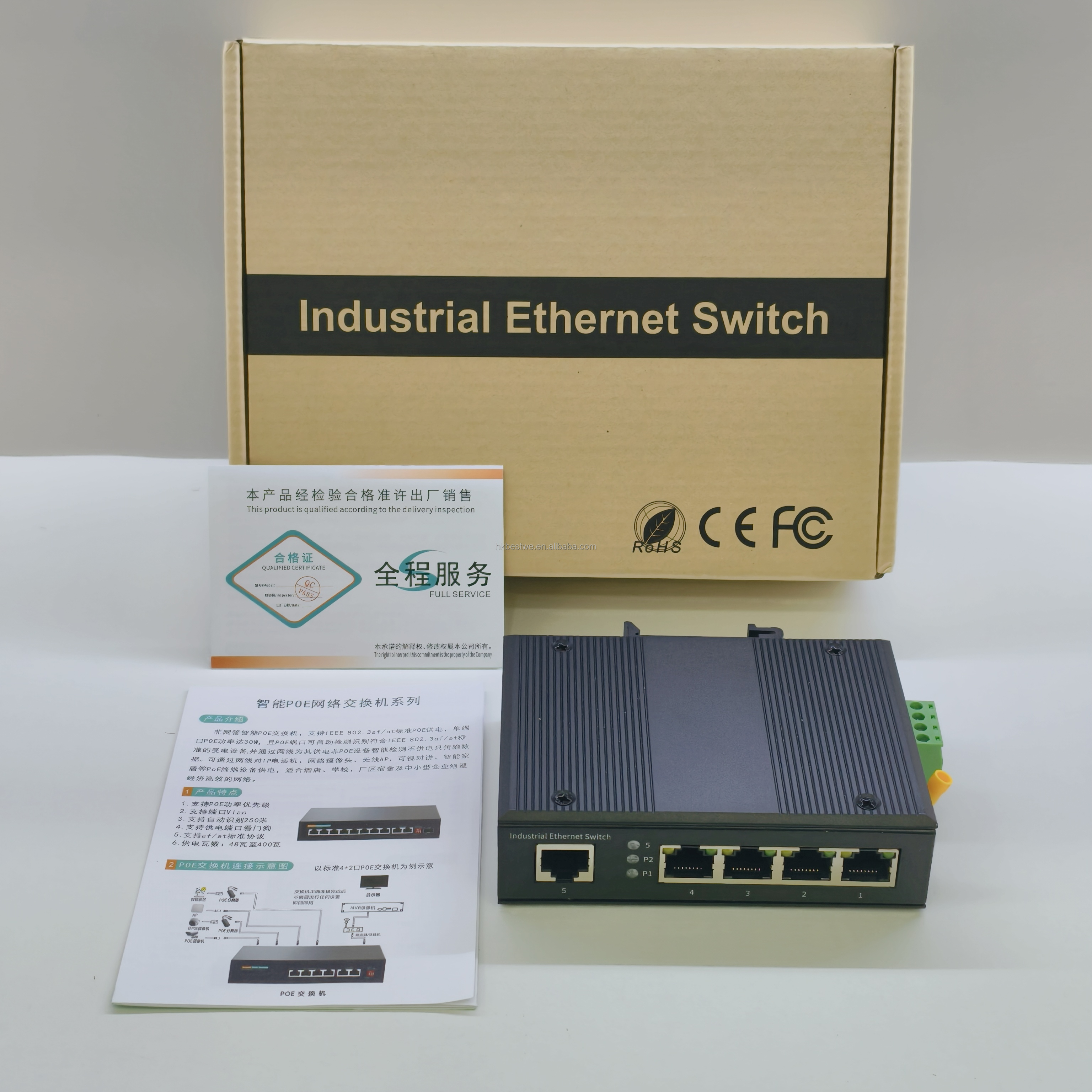 RJ45ความเร็วสูงสุด5*10/100Mbps