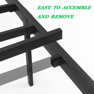 Lit pliant en acier <span class=keywords><strong>à</strong></span> <span class=keywords><strong>lattes</strong></span>, tailles simple, double, queen et king, cadre de lit plateforme métallique pliable, économique - Product Image 4