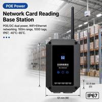 Estación Base Lectora de Tarjetas RFID WiFi 2.4GHz POE del Fabricante, 1000 Etiquetas, 100m, IP67, Anclaje de Posicionamiento para Rastreo de Activos en Almacenes