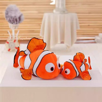 Peluche Clownfish de 25-60 cm, jouet en peluche de dessin animé, poupée en peluche de poisson clown, gros yeux, technique de broderie pour soulager le stress pour les enfants