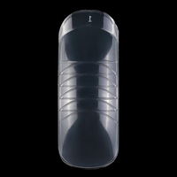 SunelPort Puntas de Uñas Cuadradas de Cristal Ultrafinas y Extralargas D05, 120 Piezas, Curvadas, con Bordes Elevados, Sin Residuos, Sin Papel Protector, de Presión