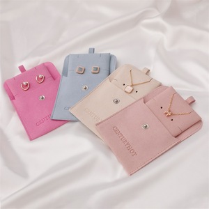 Petit sac en velours suédé avec cordon de serrage, pochette cadeau, sacs personnalisés pour perruque, collier, emballage de bijoux en velours - Product Image 5