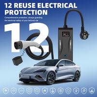Chargeur EV portable AC 3,5 kW/7 kW Type 1 Type 2 intelligent avec minuterie WiFi réglable IP65, nouvelle garantie de 2 ans, pour voiture et maison