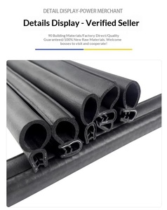 شريط مطاطي مخصص على شكل حرف U من ماركة ZXQ مصنوع من EPDM مع شريط فولاذي، شريط عازل مقاوم للماء والغبار لنوافذ وأبواب السيارات، عازل للصوت - Product Image 6