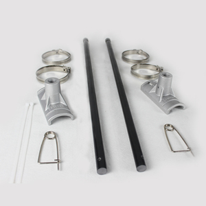 Supports de montage professionnels pour panneaux publicitaires sur lampadaires - Métal thermolaqué, hauteur réglable, utilisation extérieure - Product Image 2