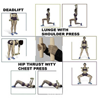 Haute qualité Portable 6 livres par paire Yoga danse Barre exercice Gym Fitness fonte unisexe pondéré haltère barre