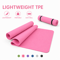 Tapete de Yoga Grueso de 10 mm, Tapete Texturizado Antideslizante para Yoga y Ejercicios en el Suelo, Estable y Cómodo