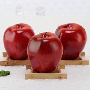 Vajilla de cocina para fiesta, mesa de <span class=keywords><strong>faker</strong></span> simulada realista, manzana roja, frutas artificiales, modelo de accesorios para decoración del hogar - Product Image 3