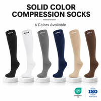 Chaussettes de compression sportives respirantes et écologiques CMAX avec logo personnalisé pour hommes et femmes 20-30 mmHg, OEM