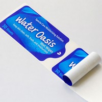 Étiquettes adhésives personnalisées écologiques, résistantes aux déchirures et non irritantes, avec impression vive et logo personnalisé pour les paquets de lingettes humides pour bébés sans parfum