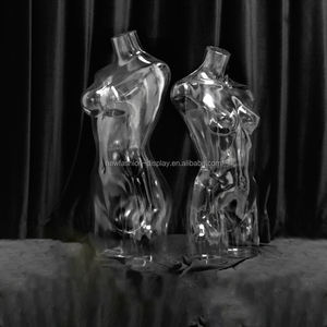 Venta al por mayor transparente traje <span class=keywords><strong>de</strong></span> baño femenino traje <span class=keywords><strong>de</strong></span> baño maniquí medio cuerpo ropa interior maniquíes tienda exhibición Lencería maniquí - Product Image 1