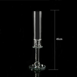 GJ-CH02-1 Fabrication OEM Porte-bougie cylindrique haut en cristal, Chandelier en cristal unique, Bougie de mariage en verre - Product Image 5