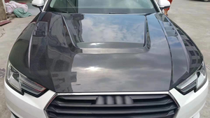 Capot en fibre de carbone de haute qualité avec design ventilé pour Audi A4 S4 Rs4 B9 - Product Image 3