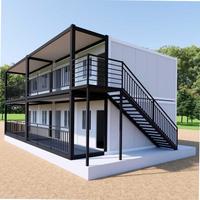 Villa de luxe moderne et écologique en conteneurs maritimes préfabriqués à 2 étages et 3 niveaux pour bureau, école ou salon au Honduras