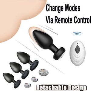 Vibrerende anale plug set met 10 vibratiemodi, seksspeeltjes voor volwassenen, prostaatmassagestokjes voor mannen en vrouwen - Product Image 2