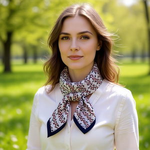 Foulard Quadrato con Stampa Farfalle 70x70cm, Accessorio Moda Donna - Product Image 3