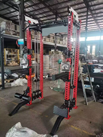 Machine à rames haute et basse, équipement de gym multifonctionnel, station de musculation, rack de squat