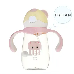 300 ml 500 ml einzigartiges design tierform kleine cartoon niedlich Bpa-frei Tritan-kunststoff-wasserflasche für kinder mit kapazität skala