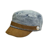 Gorra ecuestre de mezclilla para mujer, estilo vintage, con visera suave y ajuste cómodo para equitación, actividades al aire libre y uso diario.