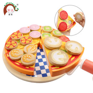 Ensemble de <span class=keywords><strong>pizza</strong></span> en bois pour enfants, jouet de cuisine - Product Image 5