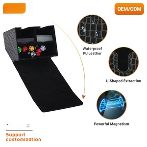 Boîte de rangement pour cartes en PU de haute qualité, résistante aux rayures, pour jeux de cartes, organisation de jeux de cartes - Product Image 1