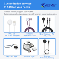 Câble de charge magnétique 2 en 1 USB C vers USB C et chargeur sans fil rapide pour iPhone iPad Apple Watch