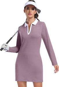 Nueva moda de manga larga para falda de Polo de tenis para mujer con cuello en V de algodón puro de alta calidad y poliéster para Polos de niñas - Product Image 3