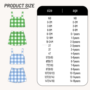 Conjunto de Ropa Deportiva para Niños, Diseño a Cuadros, Nylon y Spandex, Pantalones Cortos y Camiseta sin Mangas, Patrón Personalizado para Deportes Escolares y Uso Diario - Product Image 5