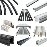 Système de montage solaire personnalisé, rail de support pour panneaux photovoltaïques en aluminium 6063, support de fixation pour installation sur toit et au sol