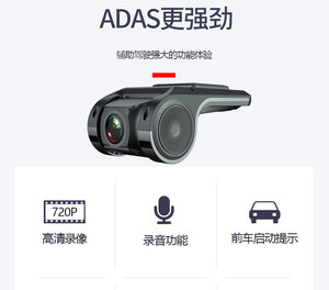 Caméra embarquée Ryza HD avec vision nocturne, enregistrement en boucle, fixation sur rétroviseur, objectif 150-180°, étanche, écran IPS, enregistreur de conduite USB - Product Image 2