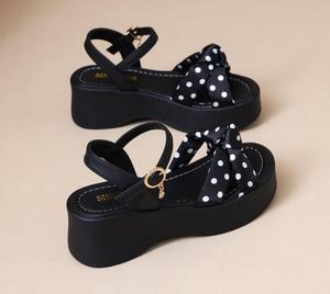 Nouvelles sandales d'été à petit talon compensé pour femme, style français, élégantes et confortables - Product Image 6