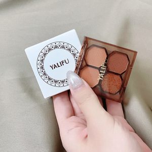 Yali Fu Four-Color Pearlescent Earth Tone <strong>Eyeshadow</strong> <strong>Palette</strong> for Female Students-Party Live Broadcast Net <strong>Red</strong> Powder - Product Image 1
