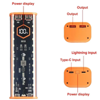 21700 batterie externe 4 emplacements 21700 bricolage boîte de rangement de batterie affichage numérique double Charge rapide USB Type C Interface support de batterie étui
